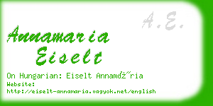 annamaria eiselt business card